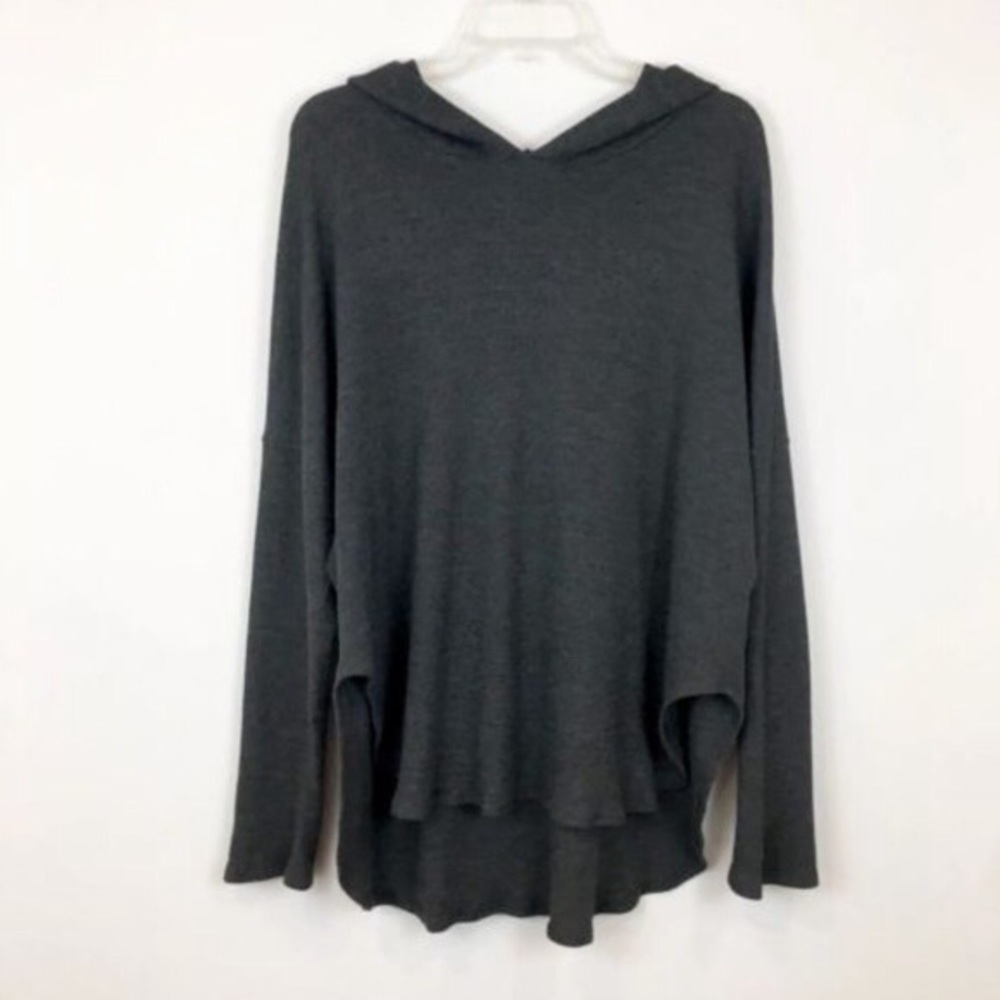 Grey hooded long sleeve LF tee